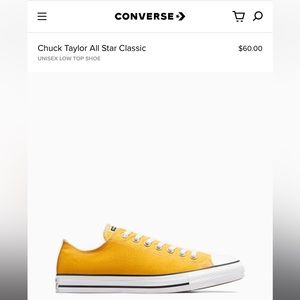 Yellow converse men’s size 4 women’s size 6